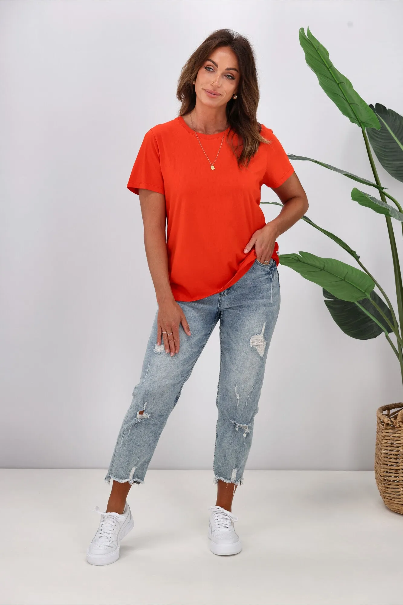 Shine On Essentials Tee Bright Red sold by Shine On