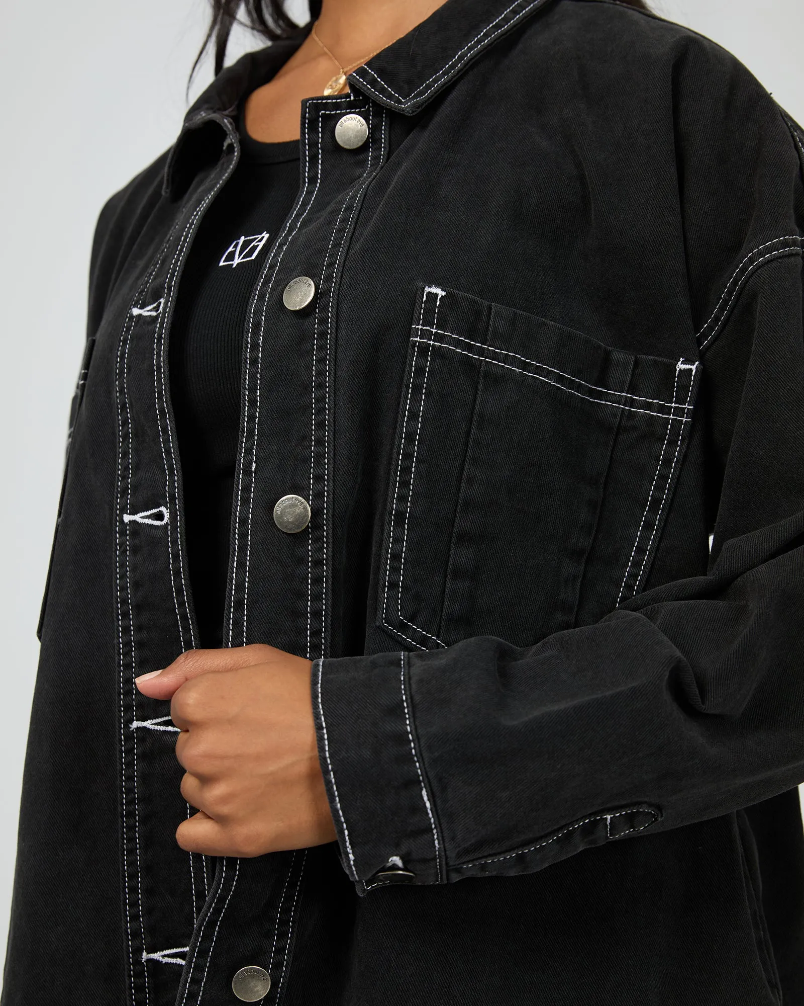 All About Eve Dale Shacket Black sold by Shine On product image thumbnail 3