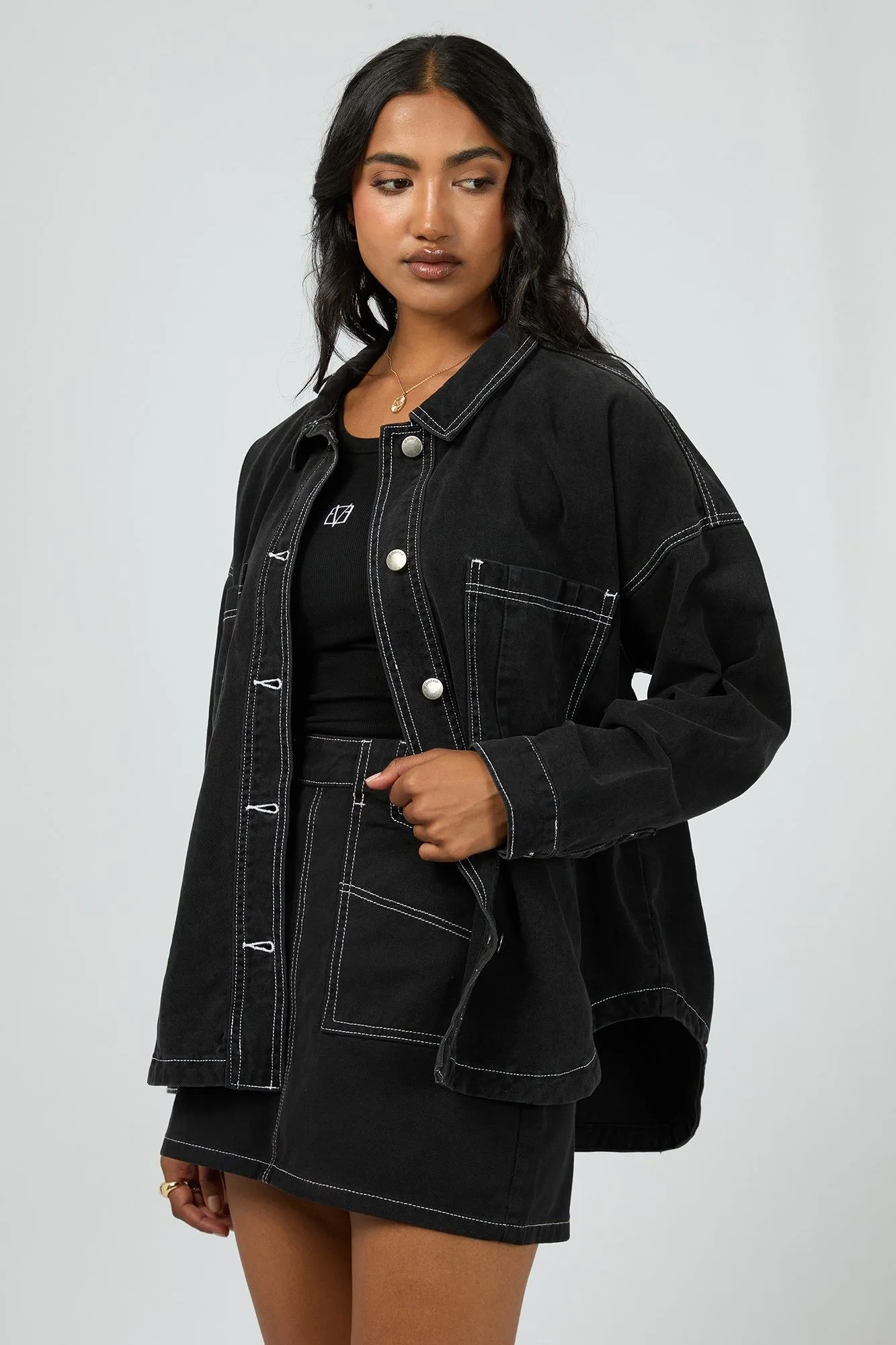 All About Eve Dale Shacket Black sold by Shine On product image thumbnail 2