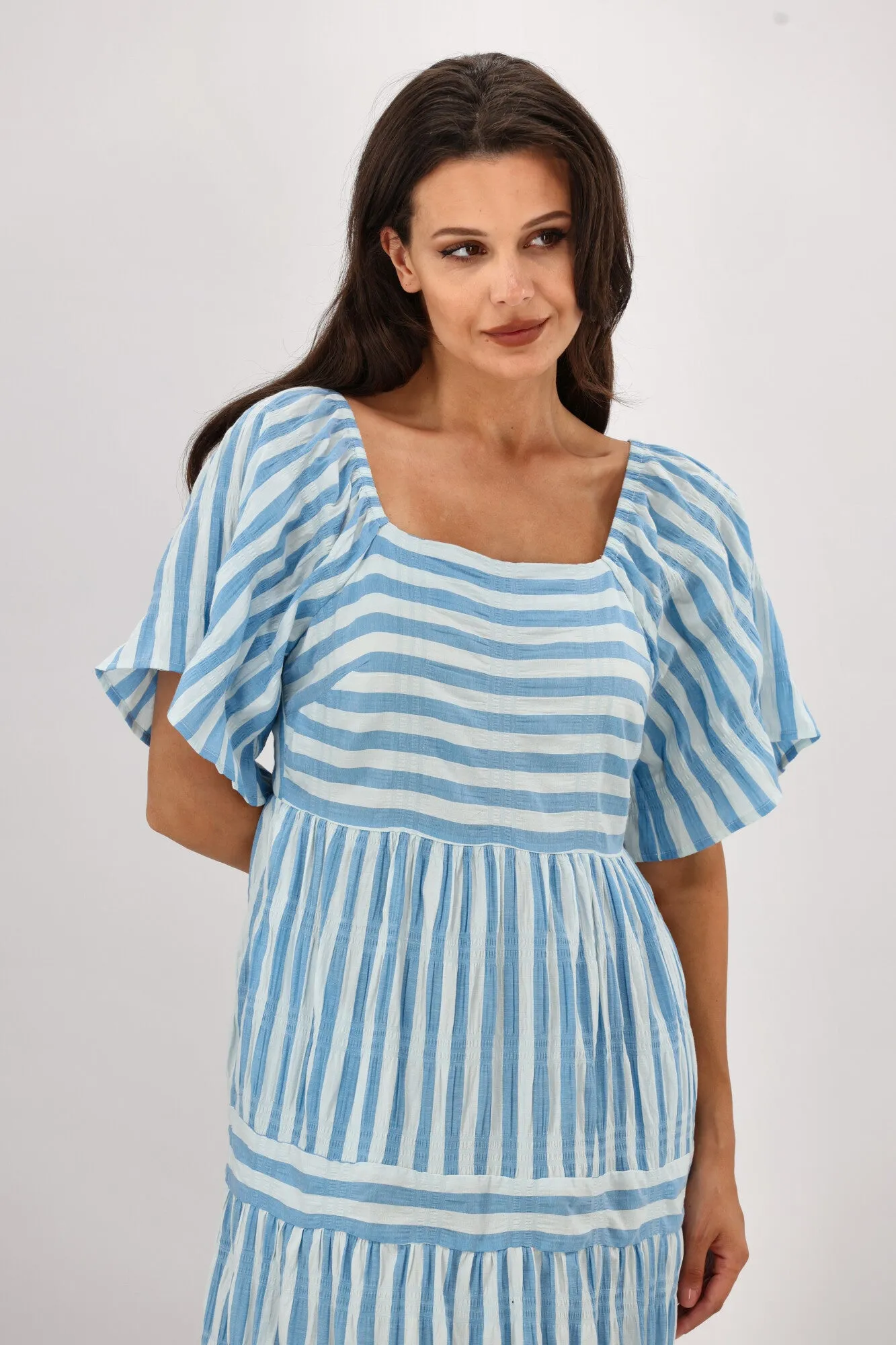 Shine On Label Sajah Multi Stripe Dress Blue sold by Shine On product image thumbnail 2