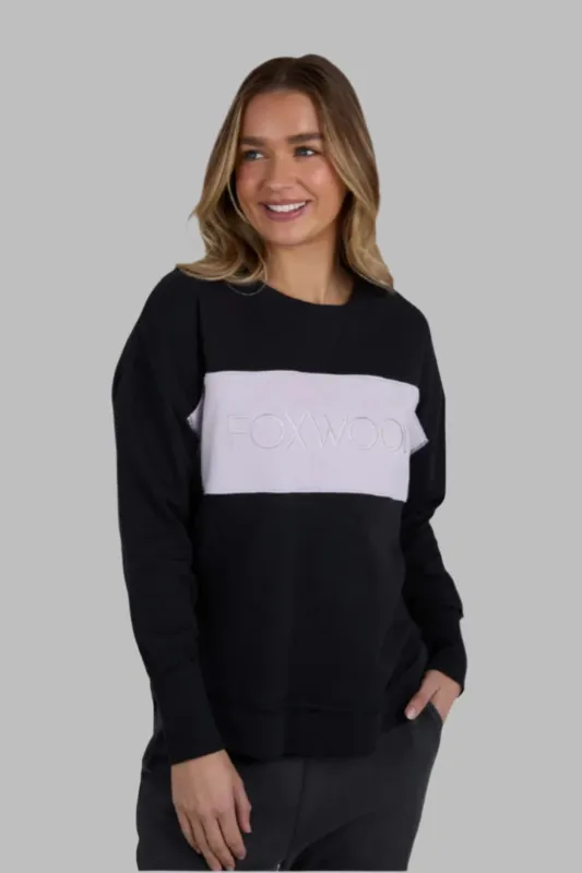 Foxwood Simplified Tonal Crew Coal sold by Shine On