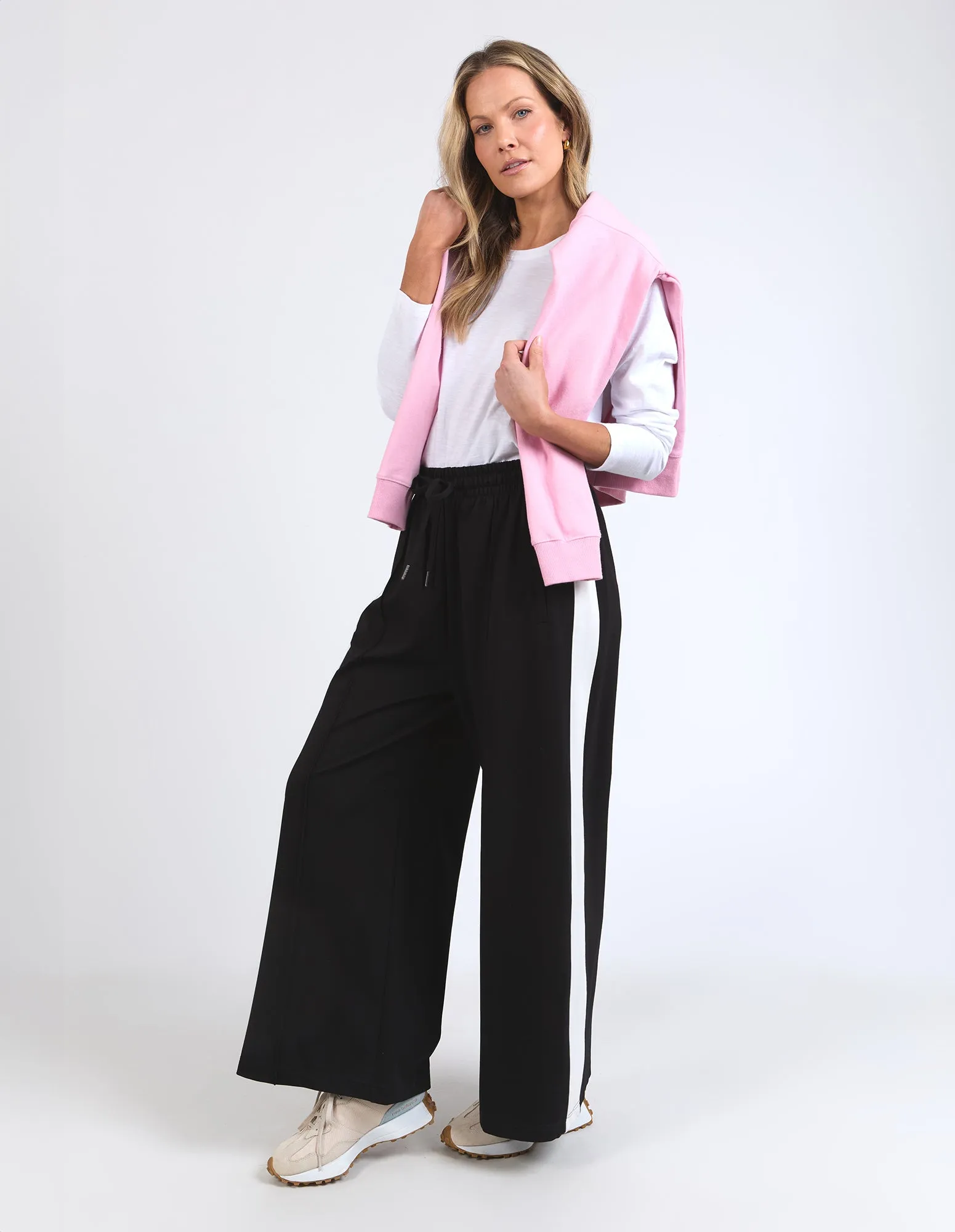 Elm Carmen Wide Leg Pant Black/Marshmallow sold by Shine On product image thumbnail 4