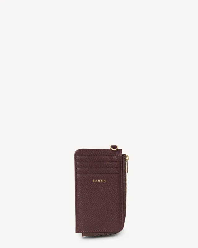 Saben Winona Card Holder Merlot made by Shine On