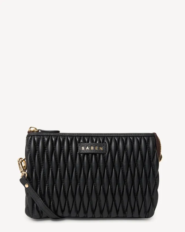 Saben Tilly Crossbody Black Diamond Quilt sold by Shine On