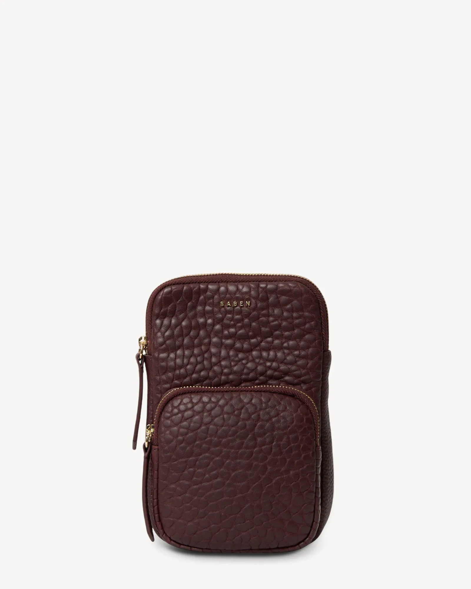 Saben Nikko Pocket Phone Sling Merlot Bubble sold by Shine On