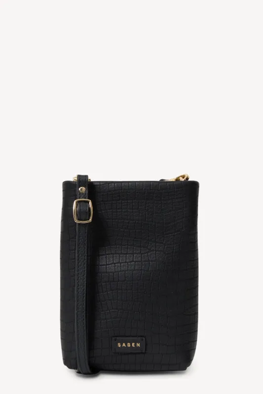 Saben Maggie Crossbody Black Luxe Emboss sold by Shine On