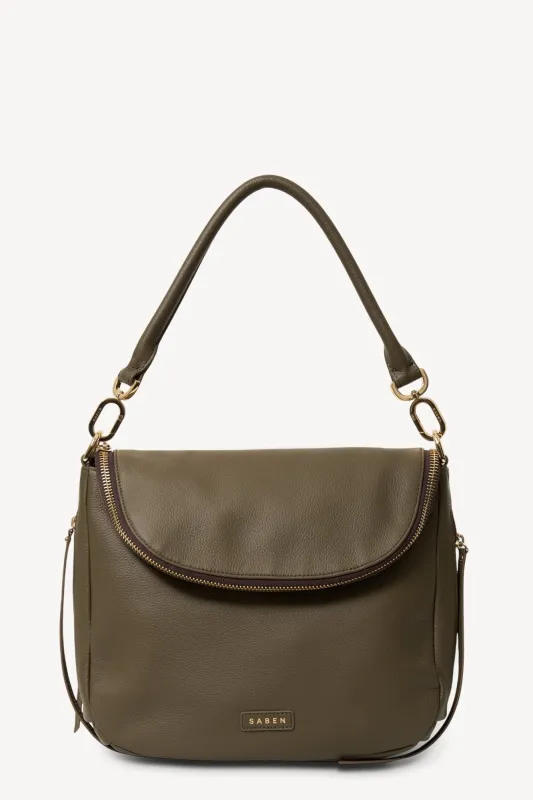 Low Classic Folded Cube Shoulder Bag - Khaki | Parallel
