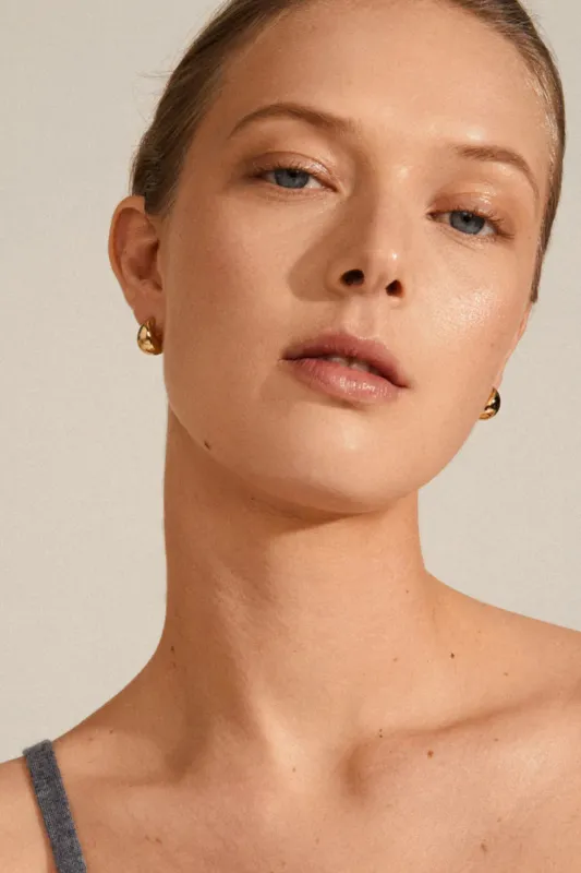 Pilgrim Alexane Recycled Chunky Mini Hoop Earrings Gold sold by Shine On