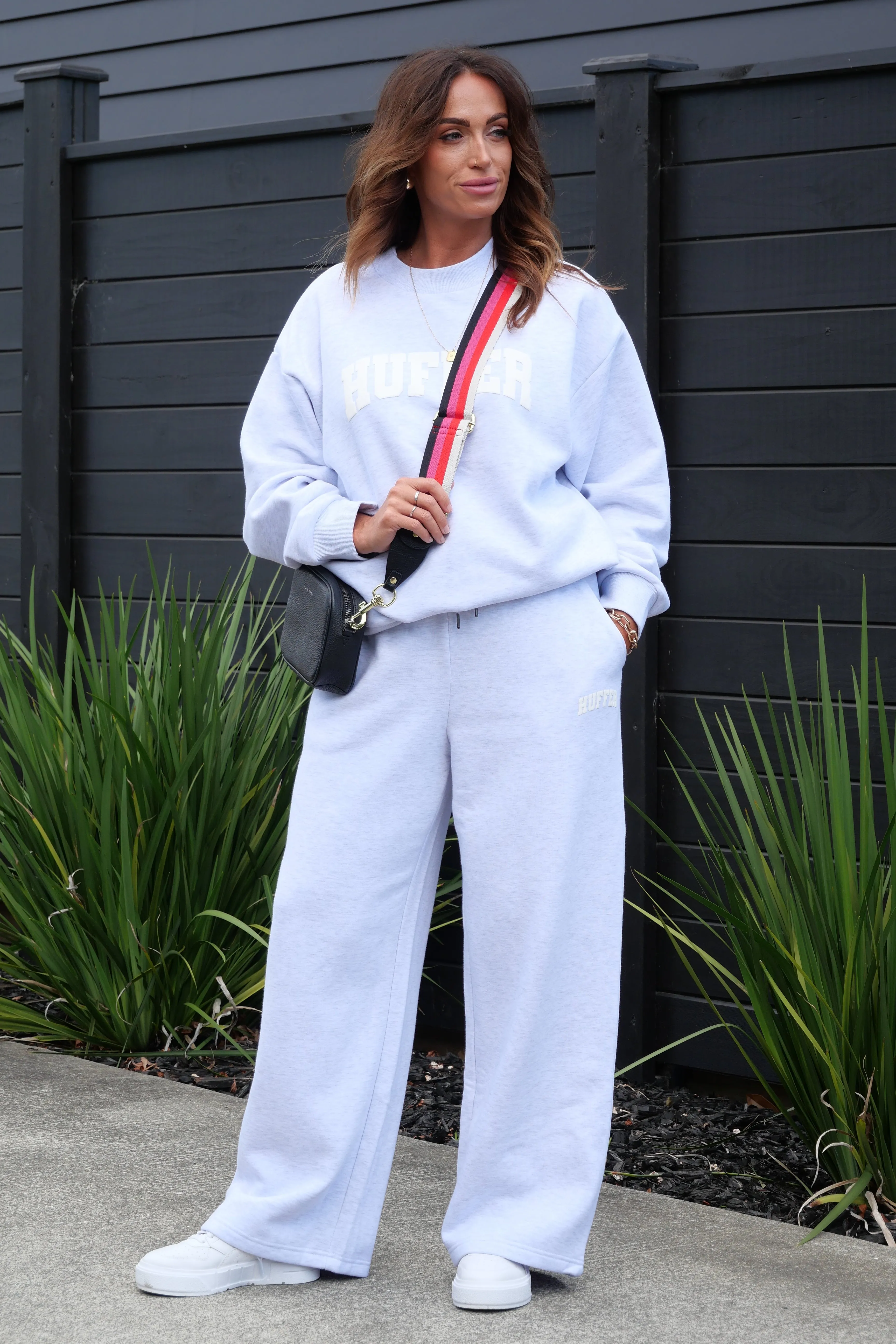 Huffer Easy Trackpant Silver Marle sold by Shine On