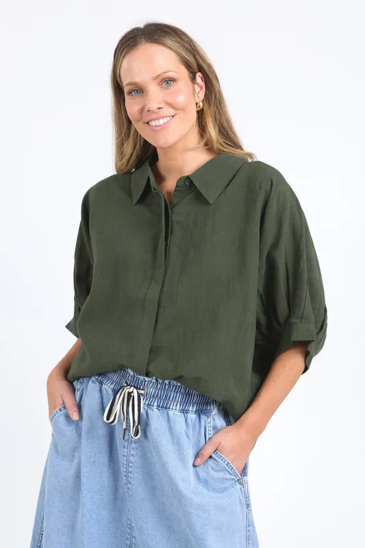 Elm Jemima Shirt Basil sold by Shine On