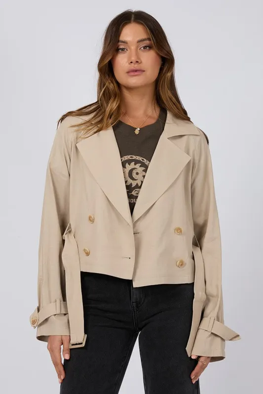 All About Eve Toledo Crop Trench Bone sold by Shine On