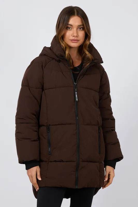 All About Eve Remi Luxe Midi Puffer Brown made by All About Eve