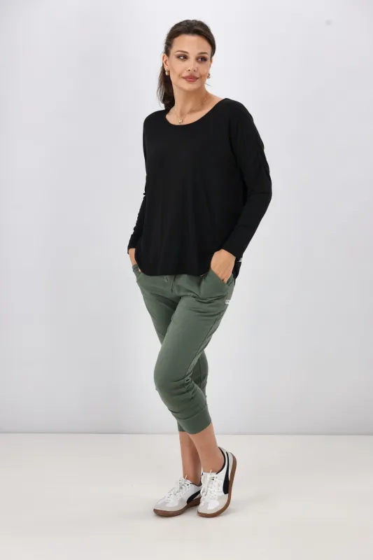 Shine On Essentials Long Sleeve Comfort Tee Black sold by Shine On