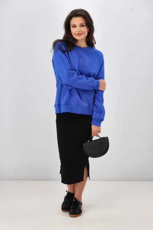 Shine On Essentials Monogrammed Crew Cobalt Blue sold by Shine On