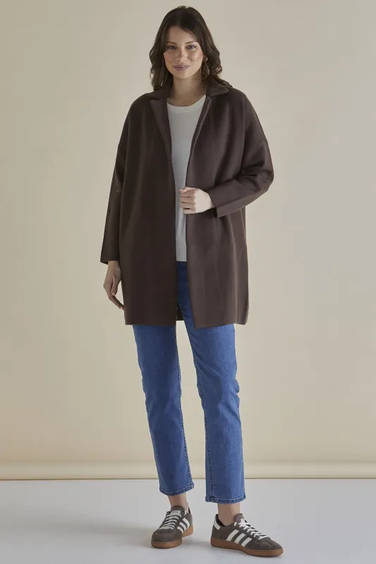 Betty Basics Bristol Coatigan Brown sold by Shine On