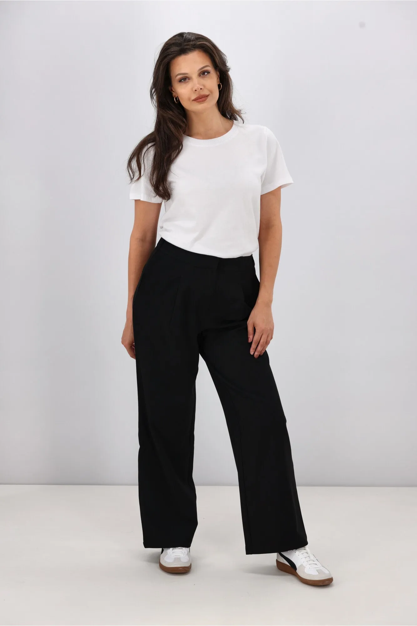 Gloss The Label Lucia Wide Leg Pant Black sold by Shine On