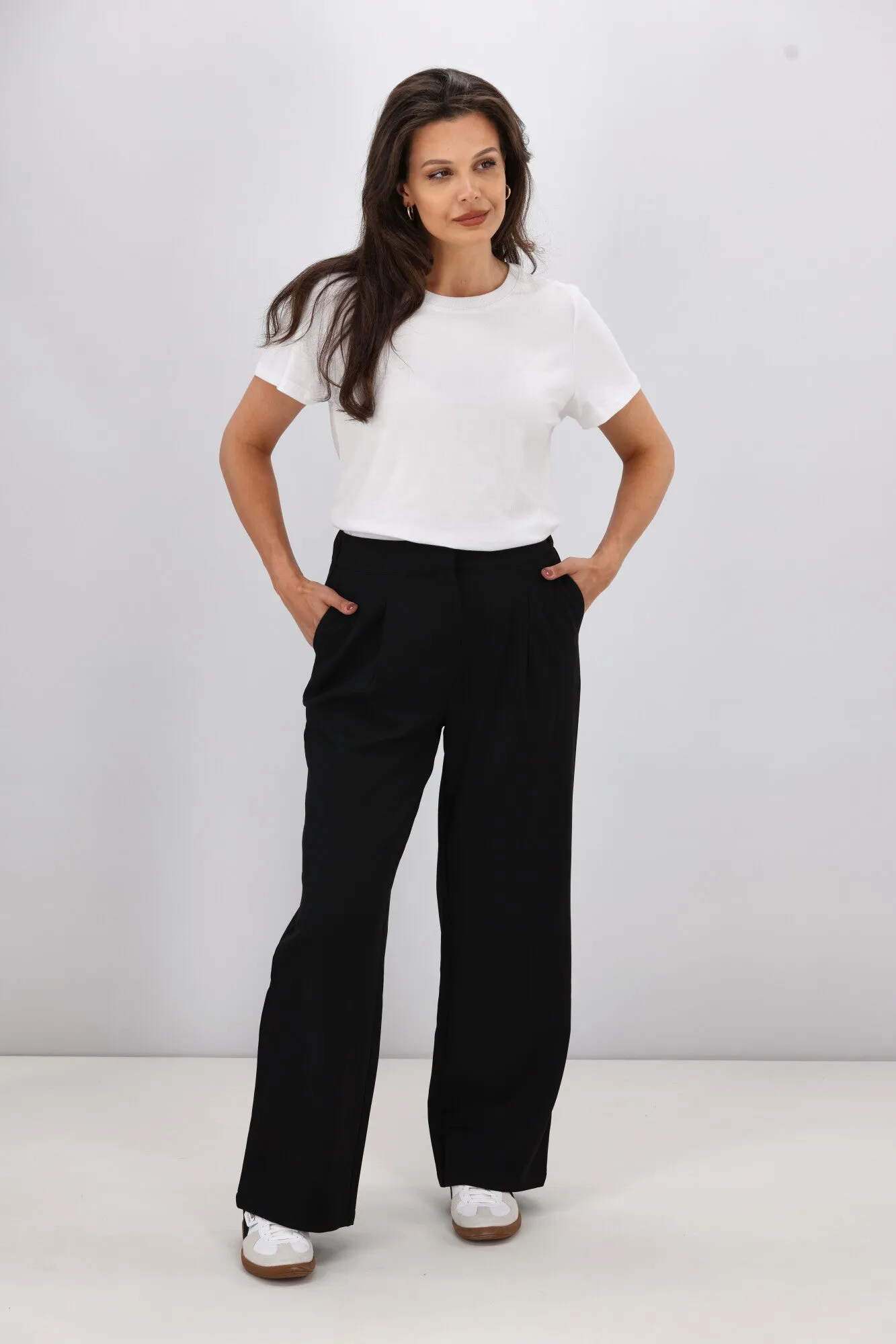 Gloss The Label Lucia Wide Leg Pant Black sold by Shine On product image thumbnail 4