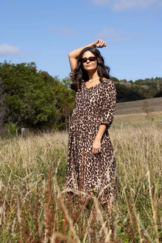 Shine On Label Sienna Midi Dress Leopard Print sold by Shine On
