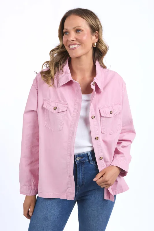 Elm Lucy Denim Jacket Soft Pink sold by Shine On