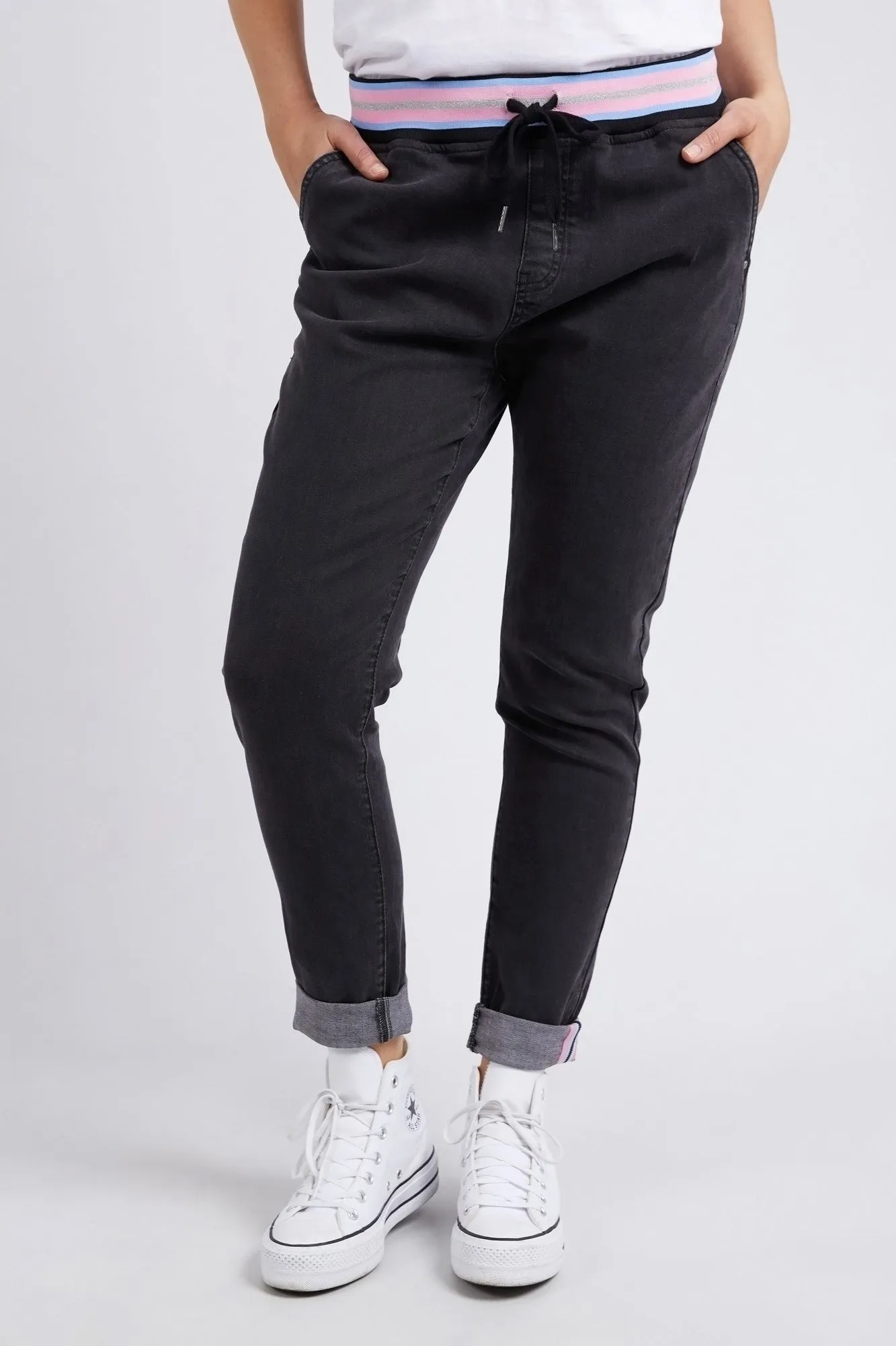 Elm Melody Denim Jogger Washed Black sold by Shine On product image thumbnail 2
