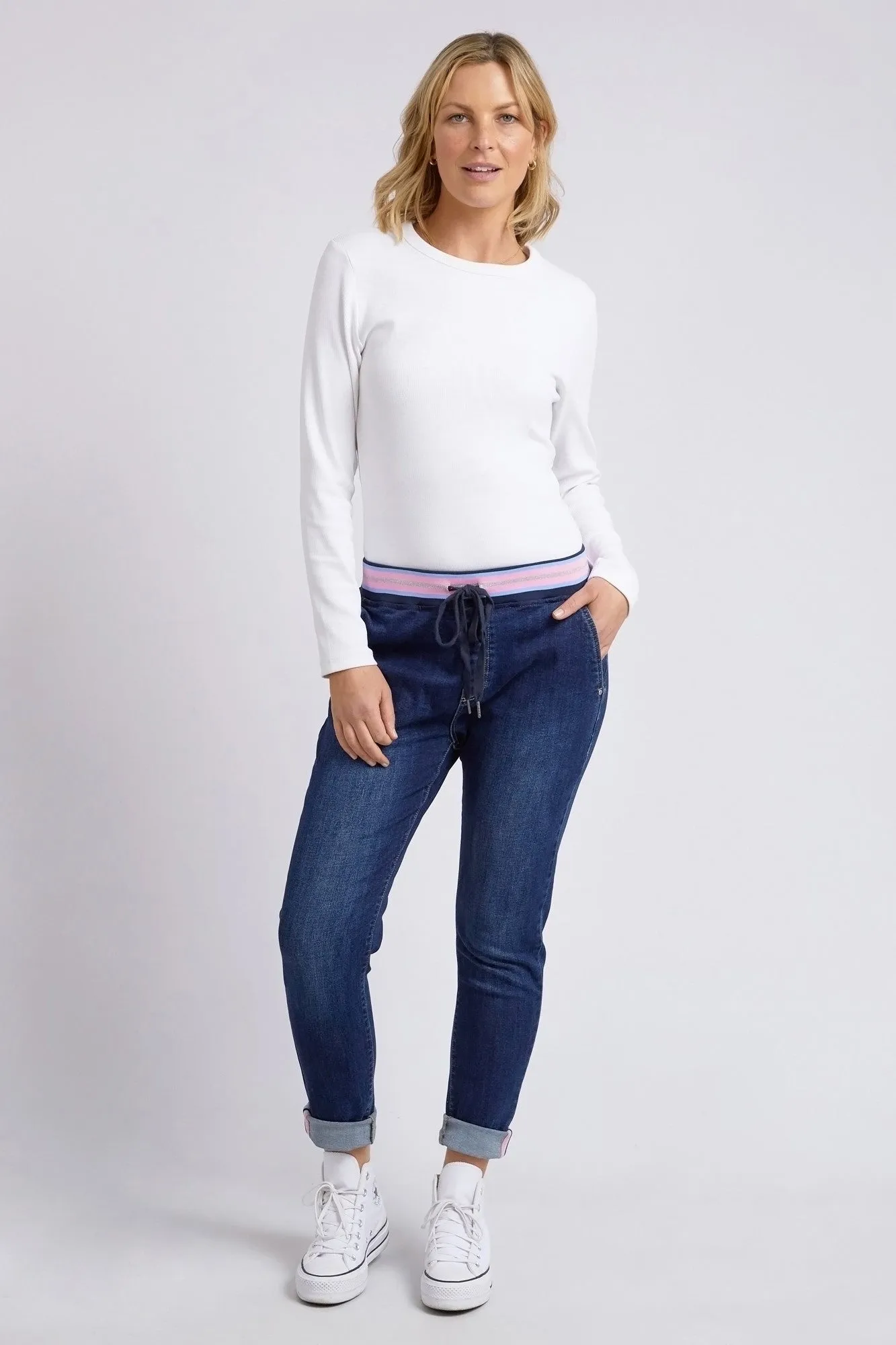 Elm Melody Denim Jogger Indigo sold by Shine On