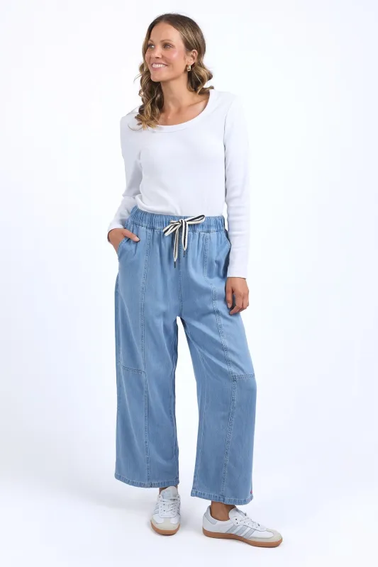 Elm Neve Relaxed Denim Pant Light Blue Wash sold by Shine On