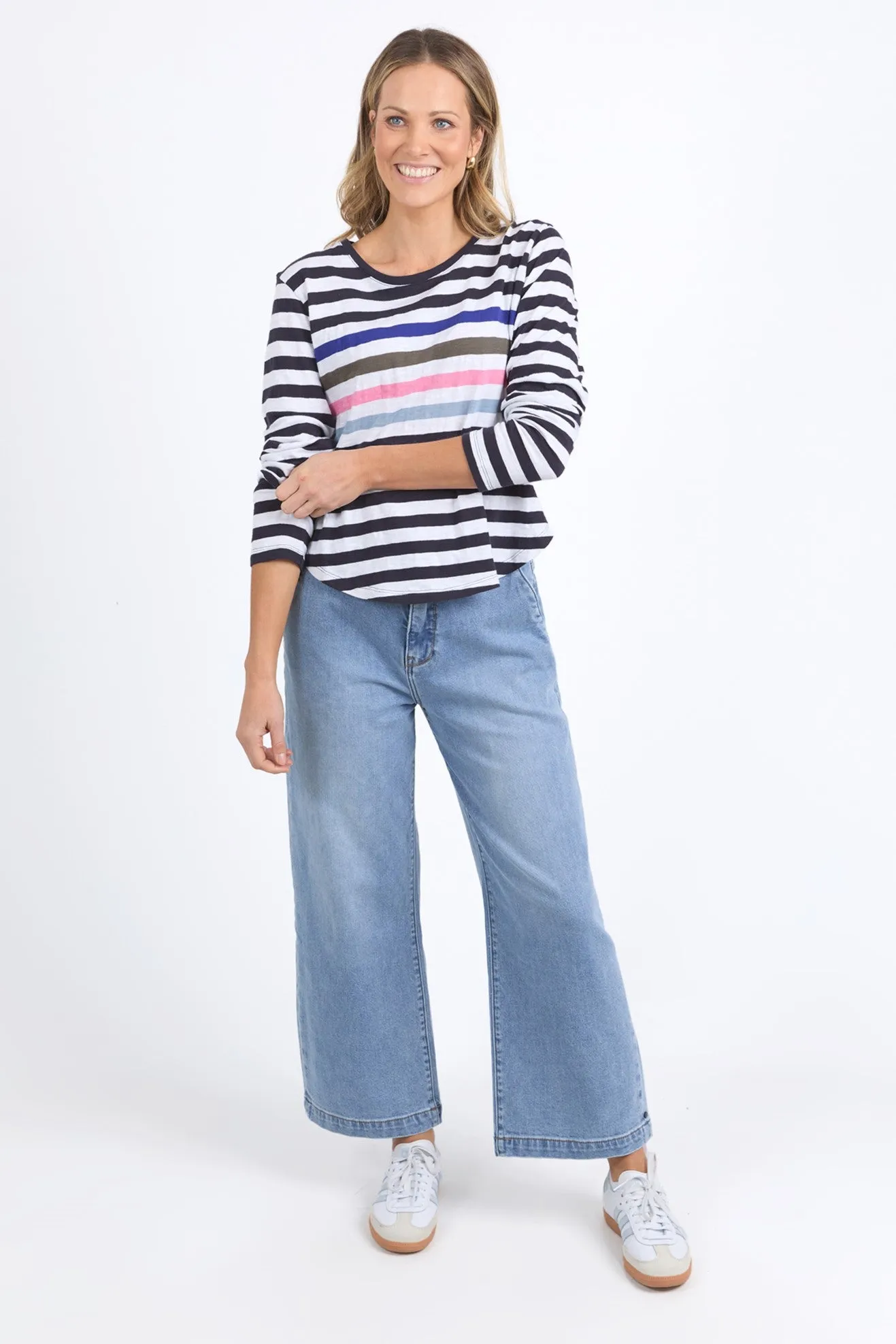 Elm Harmony L/S Tee Navy and White Stripe sold by Shine On product image thumbnail 2