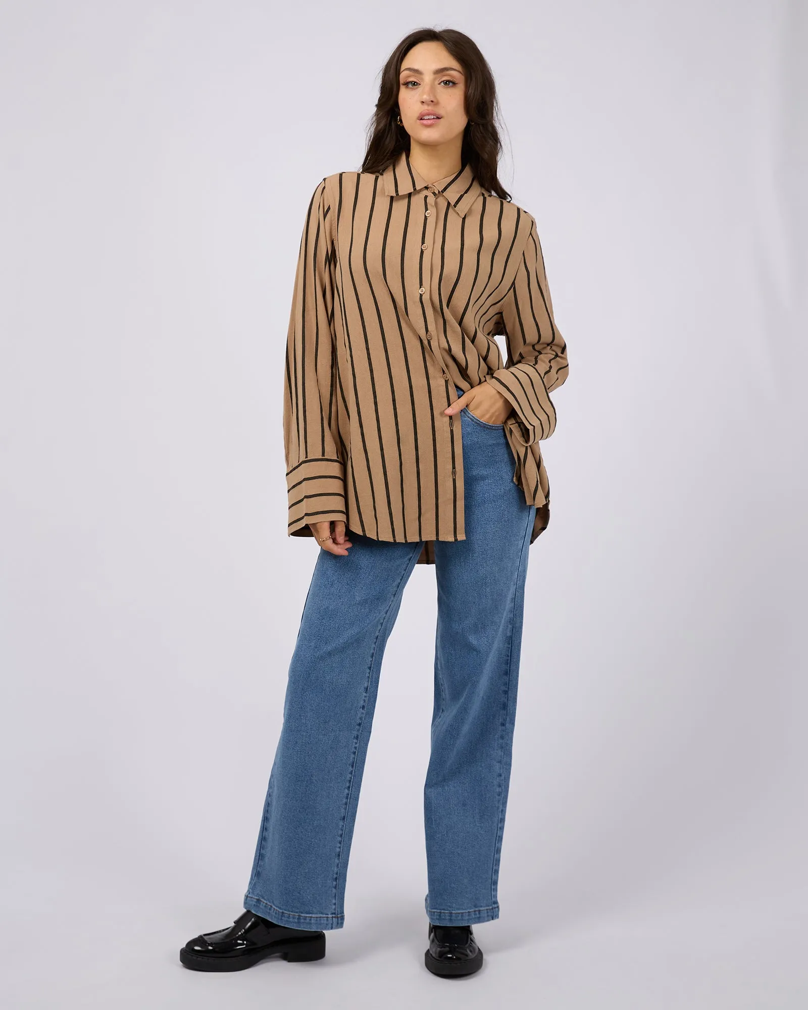 All About Eve Marnie Shirt Brown sold by Shine On product image thumbnail 4