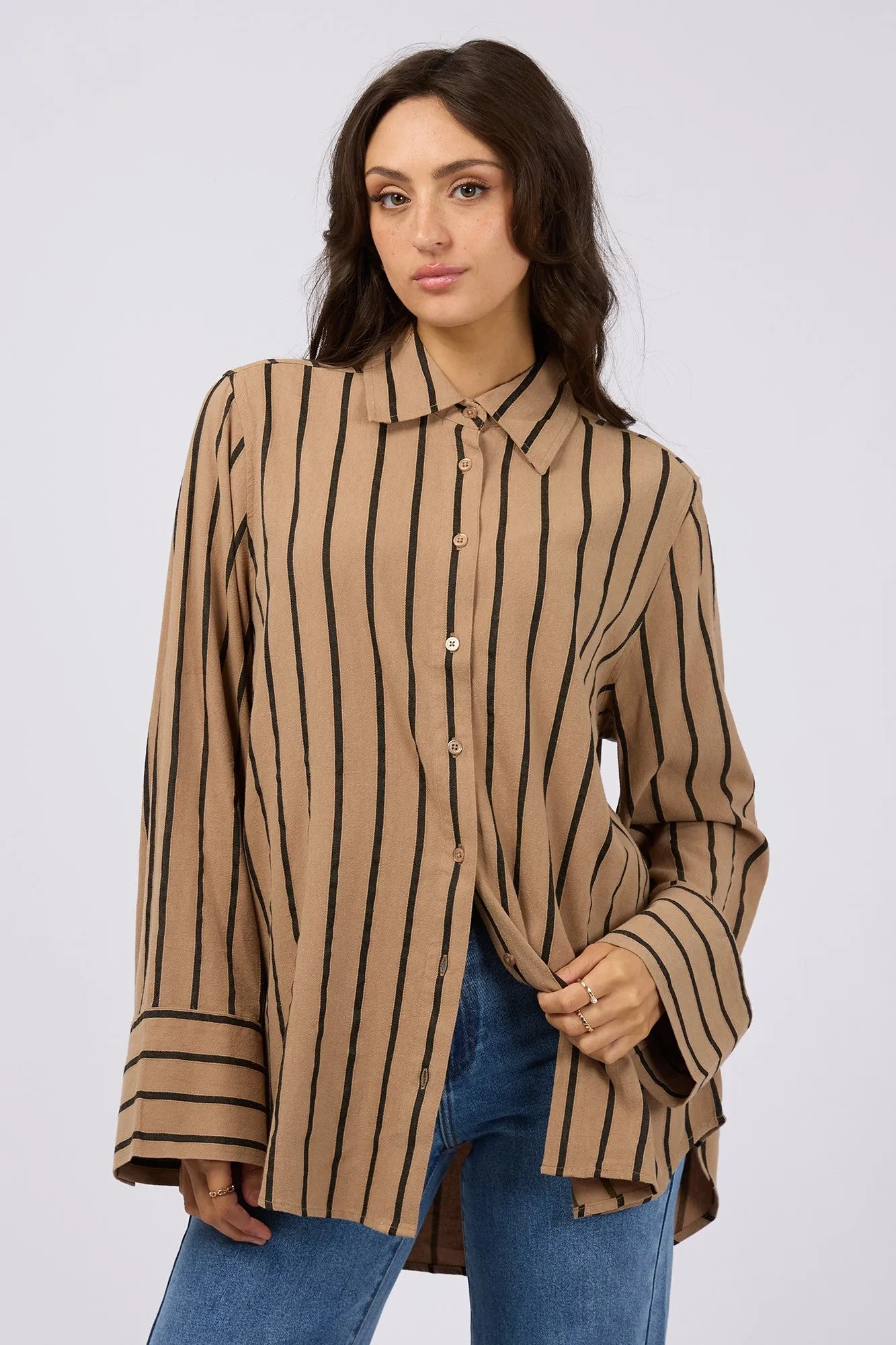 All About Eve Marnie Shirt Brown sold by Shine On