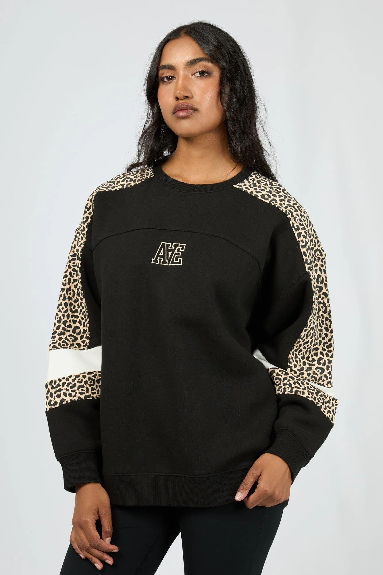 All About Eve Savannah Oversized Crew Black sold by Shine On product image thumbnail 2