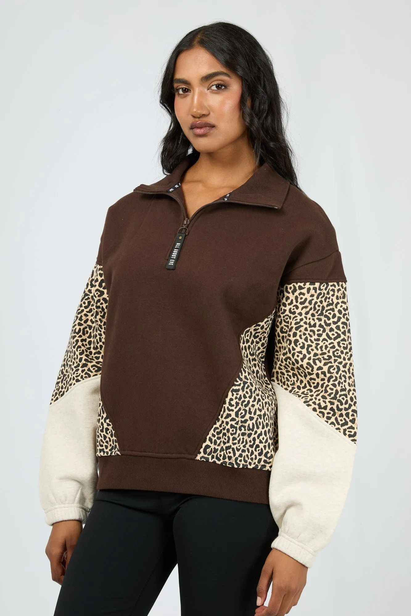 All About Eve Savannah 1/4 Zip Brown sold by Shine On product image thumbnail 2