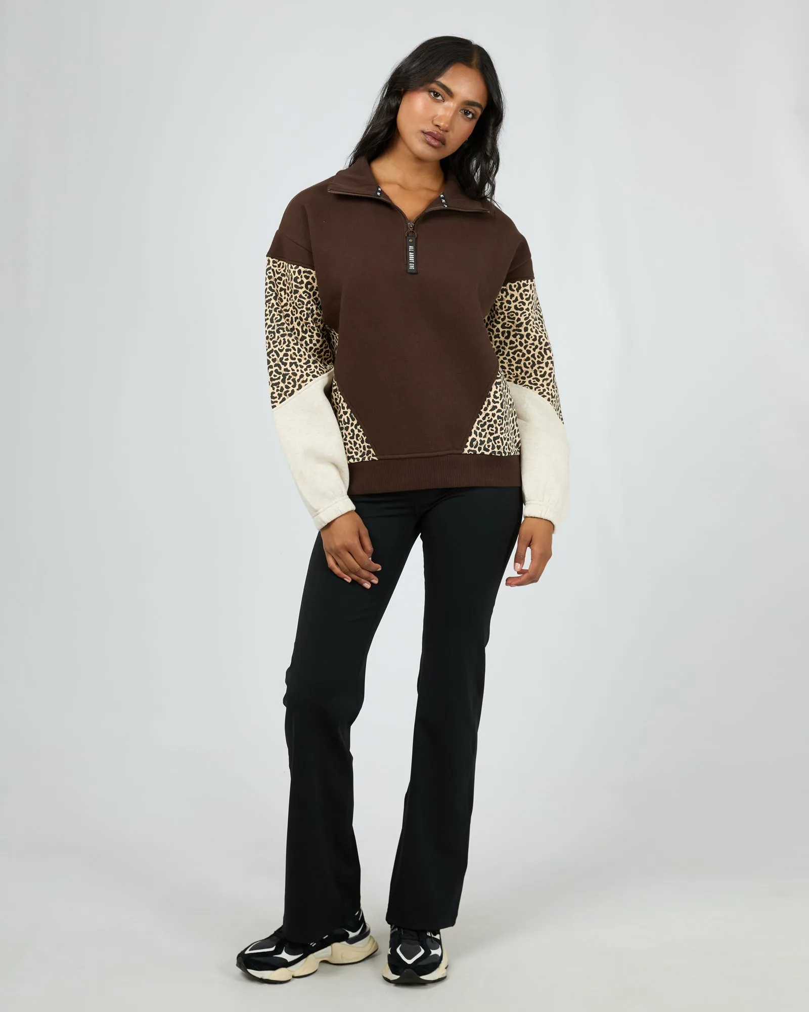 All About Eve Savannah 1/4 Zip Brown sold by Shine On product image thumbnail 4