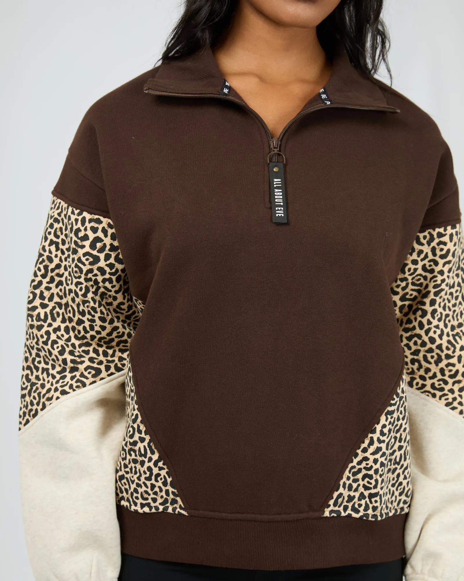 All About Eve Savannah 1/4 Zip Brown sold by Shine On product image thumbnail 3