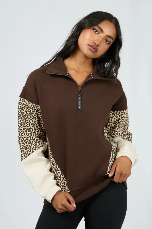 All About Eve Savannah 1/4 Zip Brown sold by Shine On