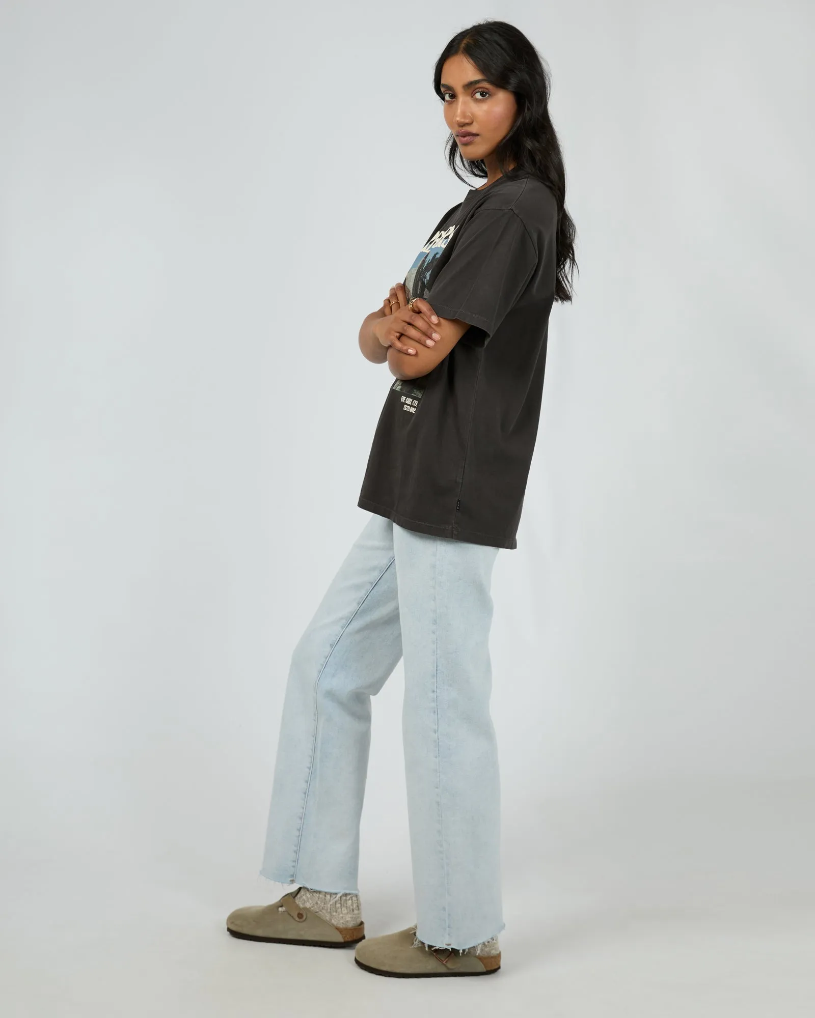 All About Eve San Diego Dream Oversized Tee Washed Black sold by Shine On product image thumbnail 5