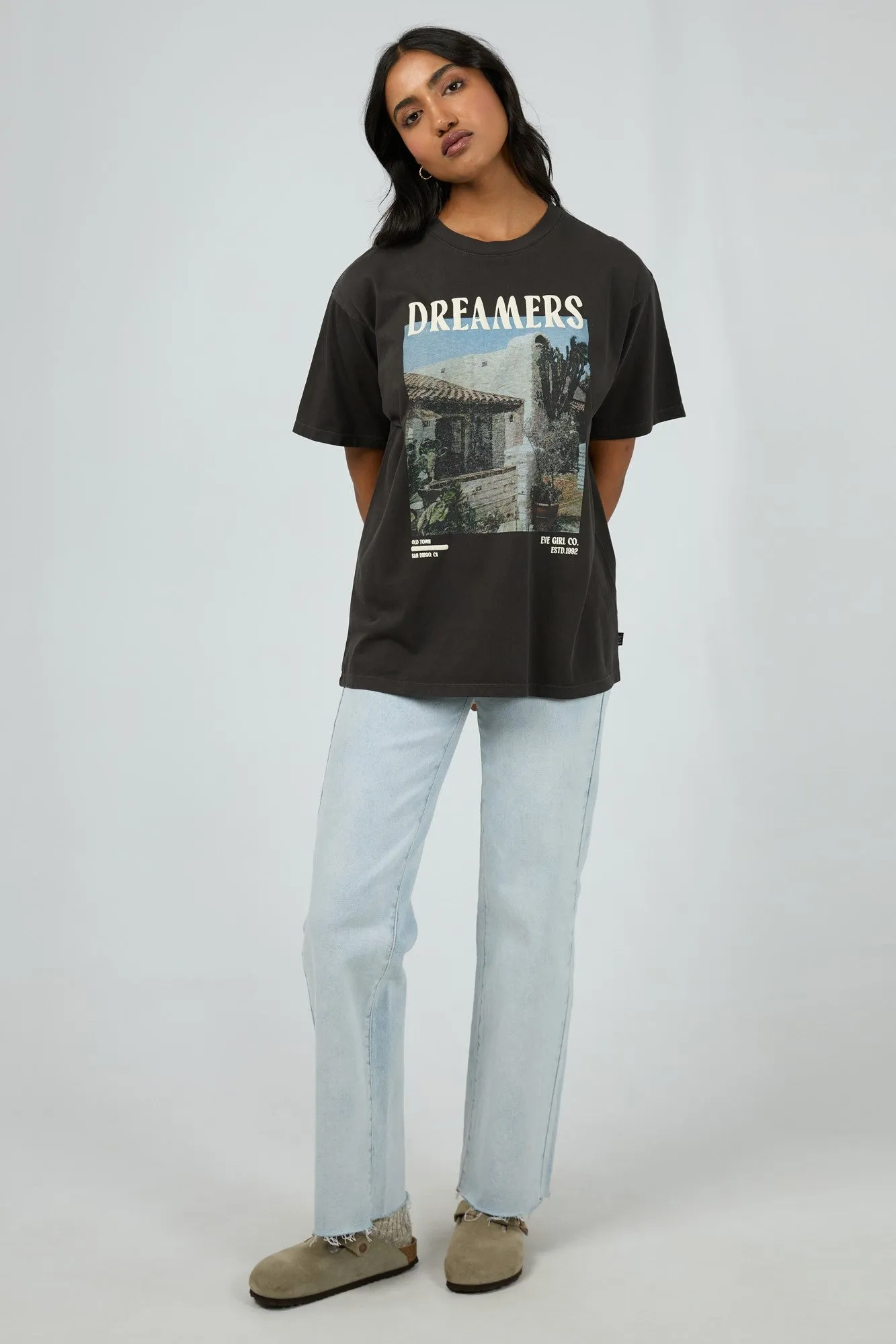 All About Eve San Diego Dream Oversized Tee Washed Black sold by Shine On product image thumbnail 2