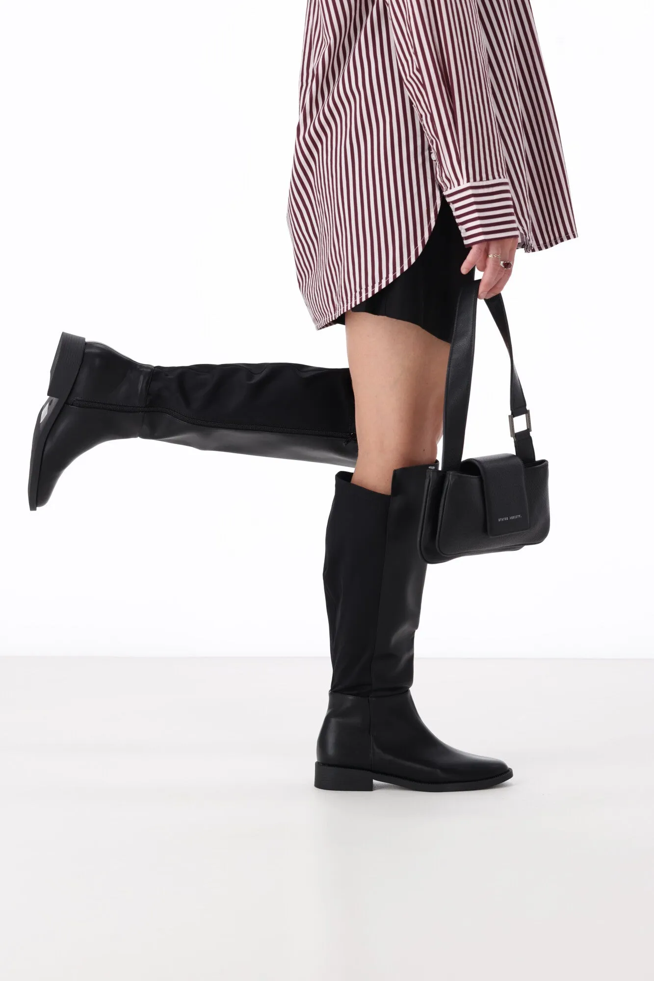 Verali Gala Flat Knee High Boot Black sold by Shine On product image thumbnail 3