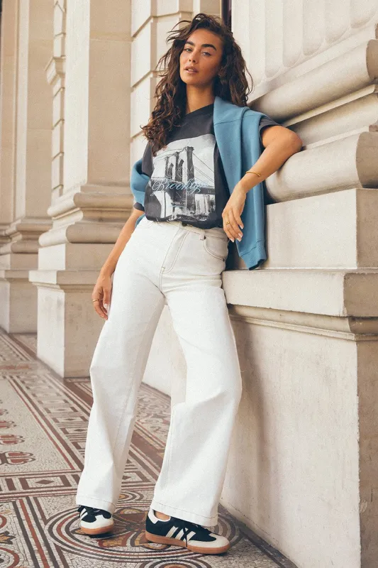 All About Eve Jacqui Wide Leg Vintage White sold by Shine On