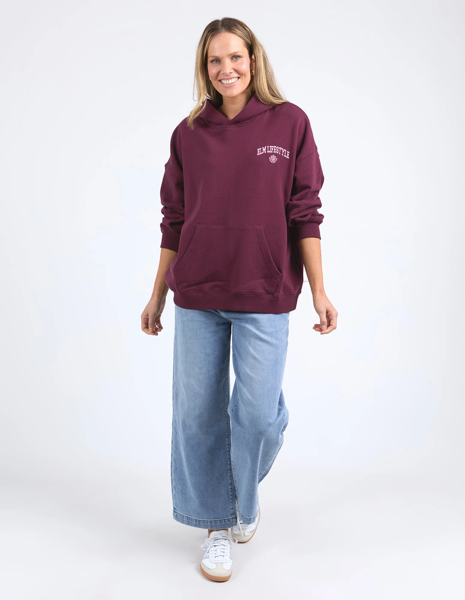 Elm College Hoodie Merlot sold by Shine On product image thumbnail 4