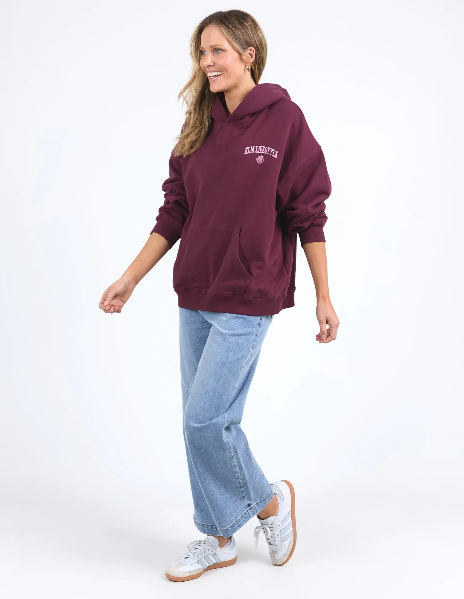 Elm College Hoodie Merlot sold by Shine On product image thumbnail 5