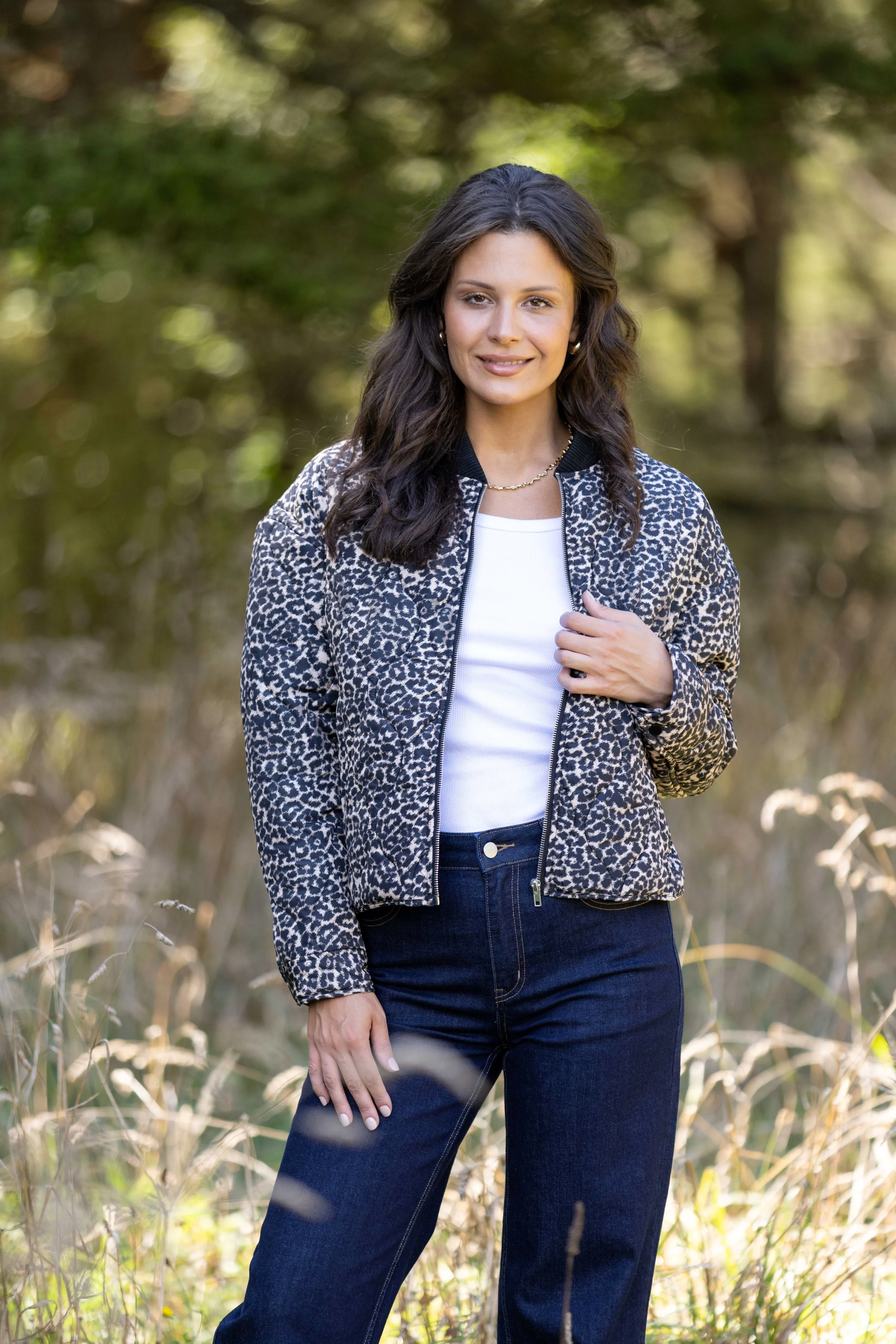 Shine On Label Kinsley Quilted Jacket Animal Print sold by Shine On product image thumbnail 3