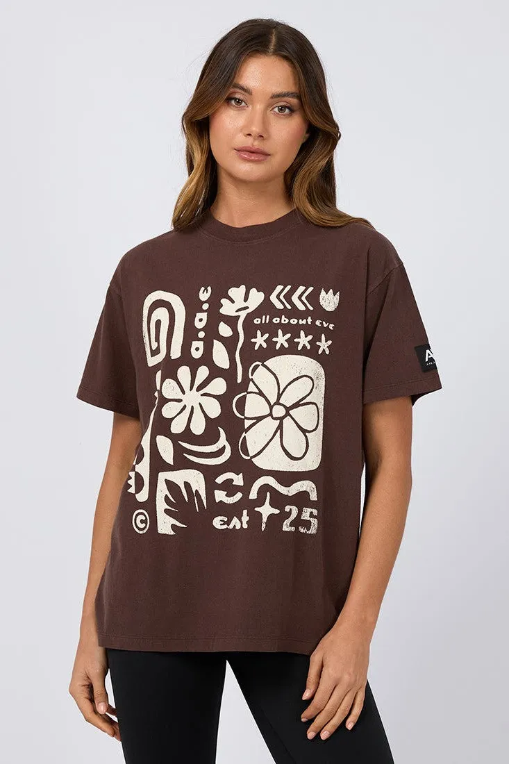 All About Eve Elements Oversized Tee Brown sold by Shine On