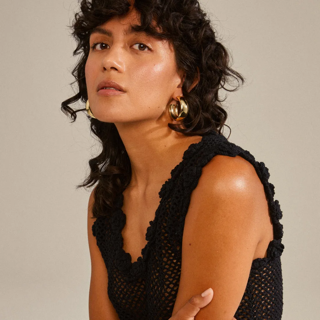 Pilgrim Naia Recycled Mega Cunky Hoop Gold Plated sold by Shine On product image thumbnail 3