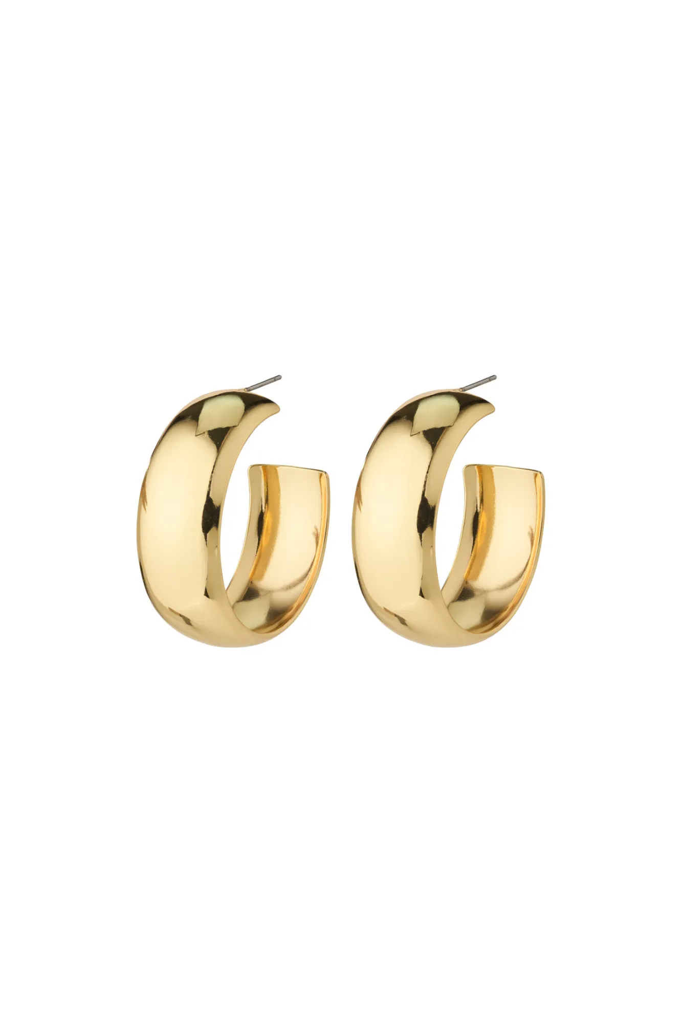 Pilgrim Naia Recycled Mega Cunky Hoop Gold Plated sold by Shine On