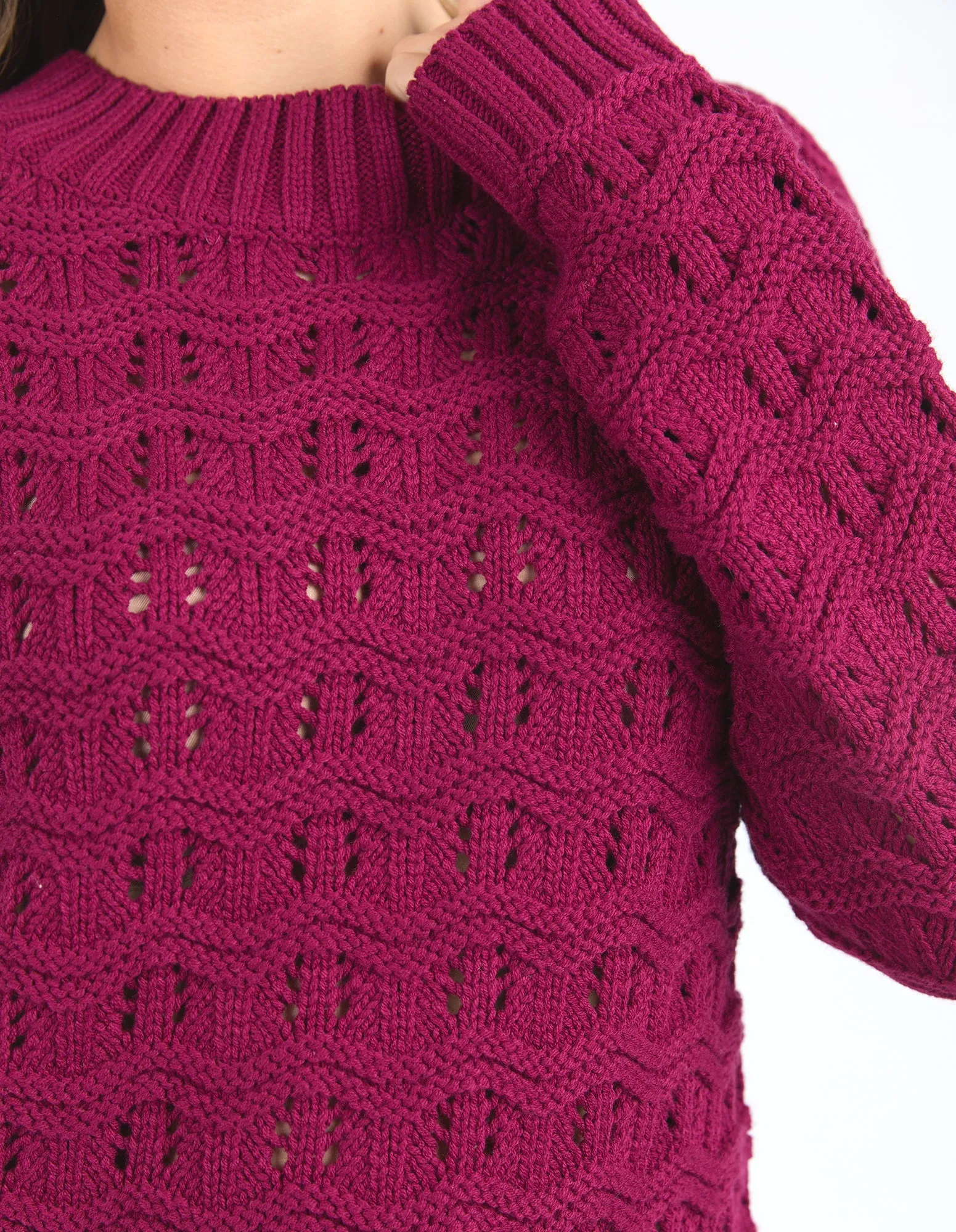Foxwood Carter Knit Beetroot Red sold by Shine On product image thumbnail 5