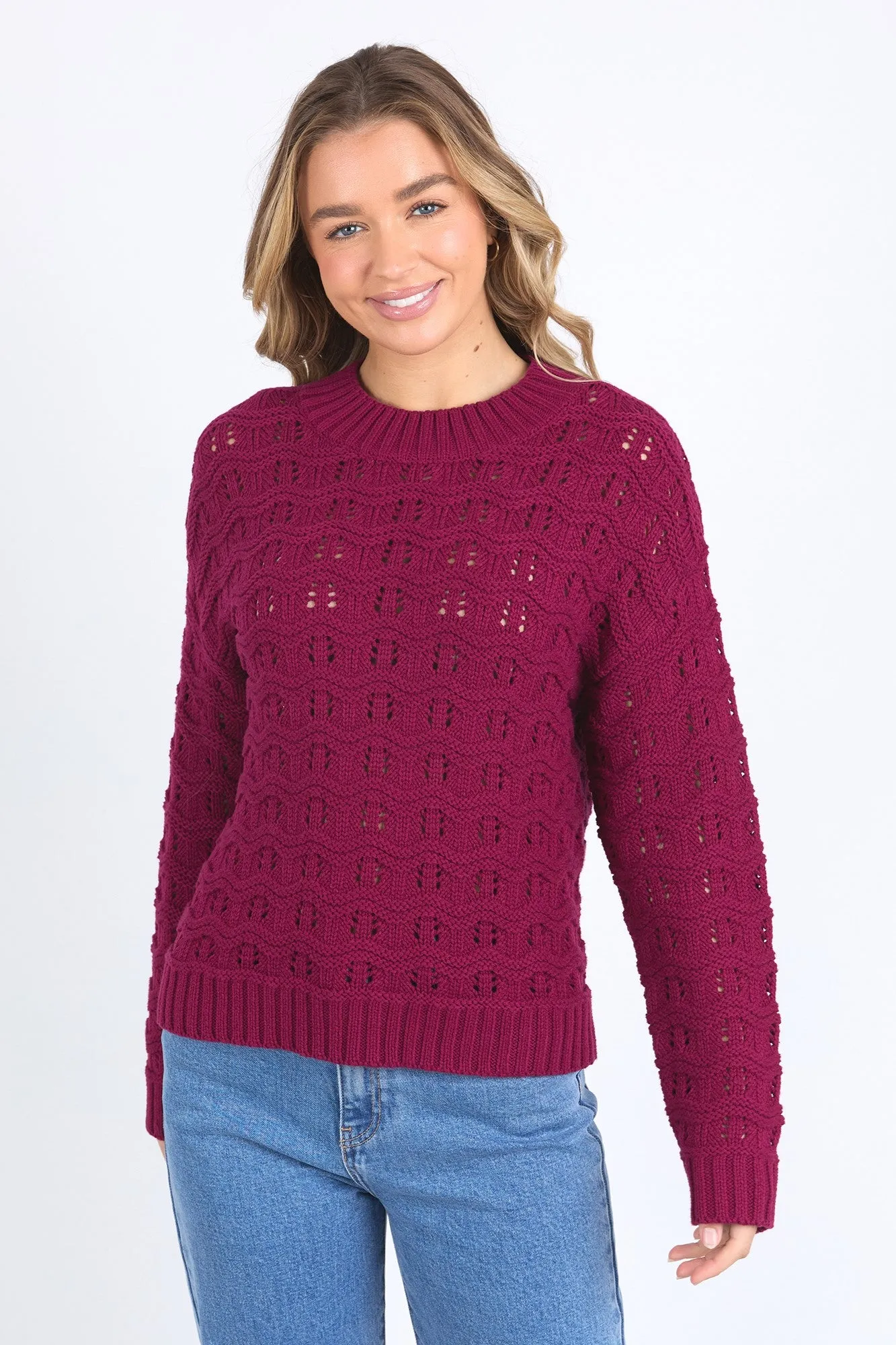 Foxwood Carter Knit Beetroot Red sold by Shine On product image thumbnail 2