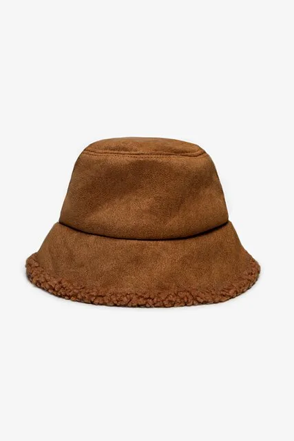 Antler Sherpa Bucket Hat Tan sold by Shine On