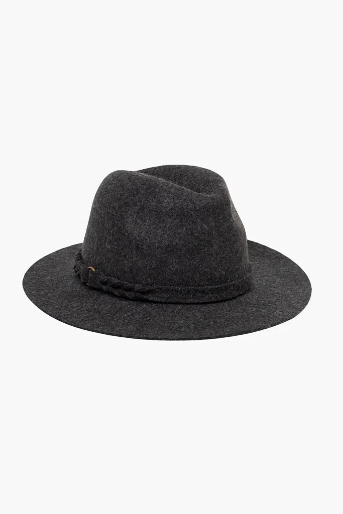 Antler Jackson Fedora Charcoal sold by Shine On