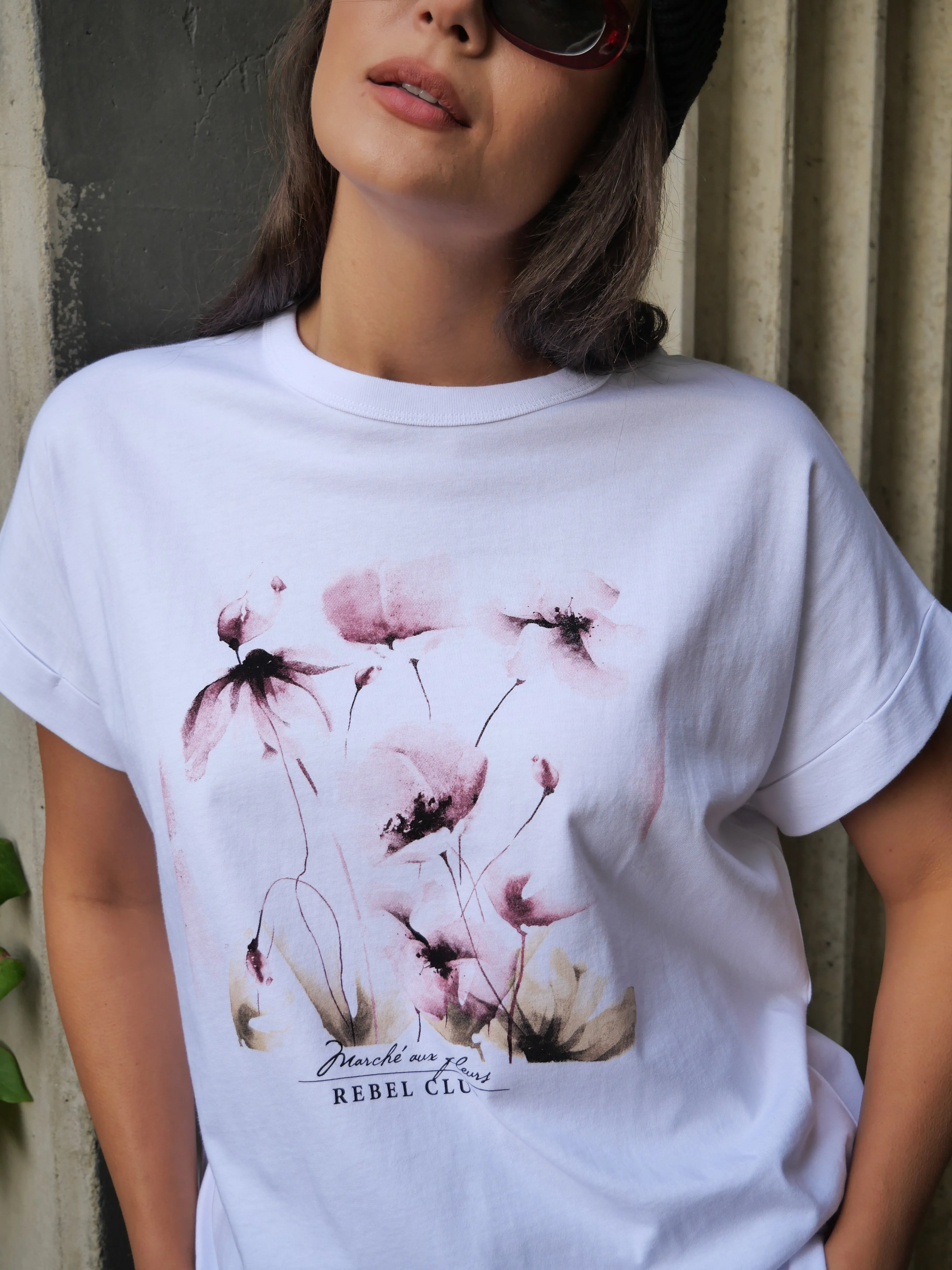 Rebel Club Watercolour Whispers Capsleeve Tee White sold by Shine On product image thumbnail 2