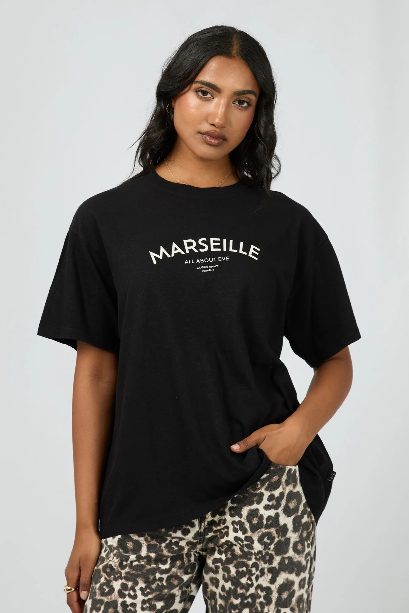 All About Eve Marseille Oversized Tee Washed Black sold by Shine On